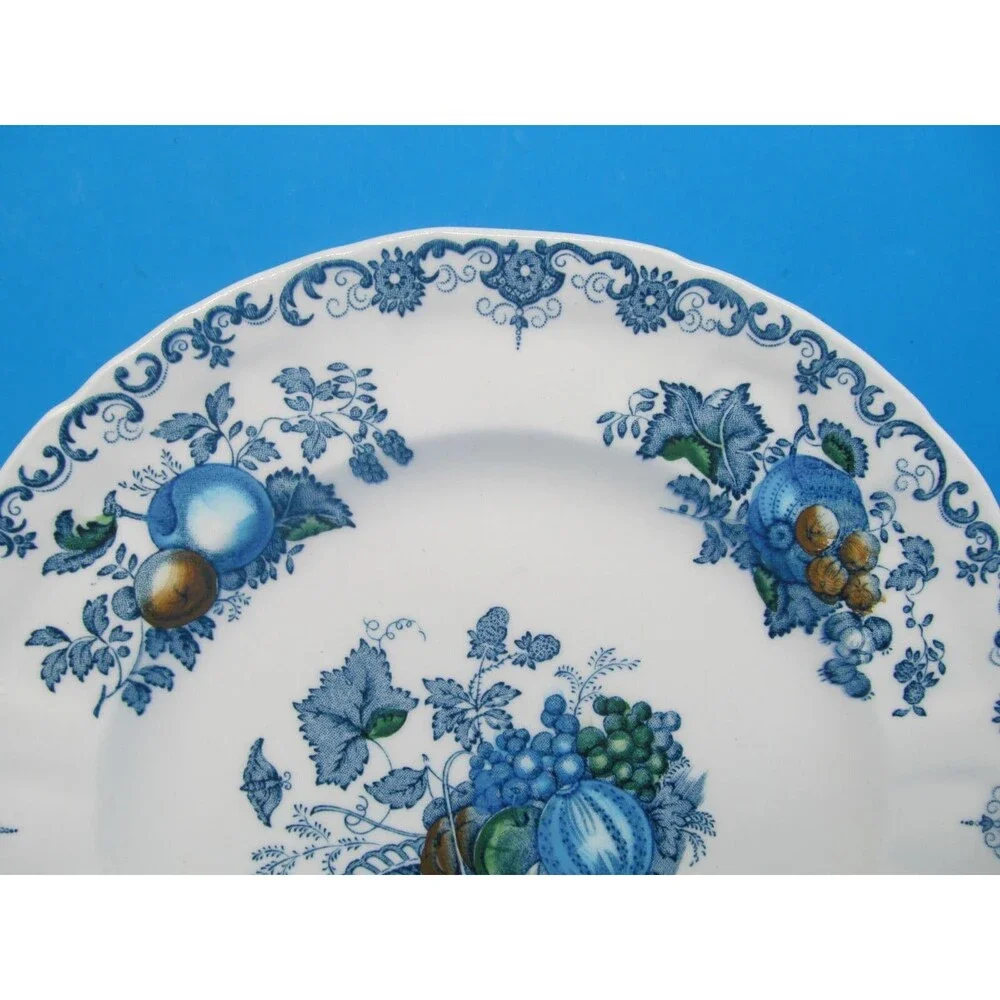 Masons Fruit Basket Blue 9